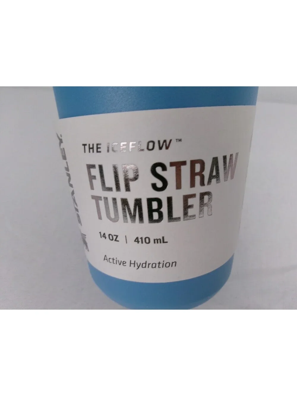 Stanley IceFlow Flip Straw Tumbler 14oz 410mL Blue Stainless Steel NWT